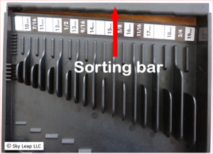 Tool Sorter wrench organizer sorting bar