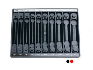 Closeup of Tool Sorter socket organizer for toolboxes