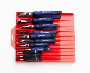 Red Tool Sorter pliers organizer with pliers